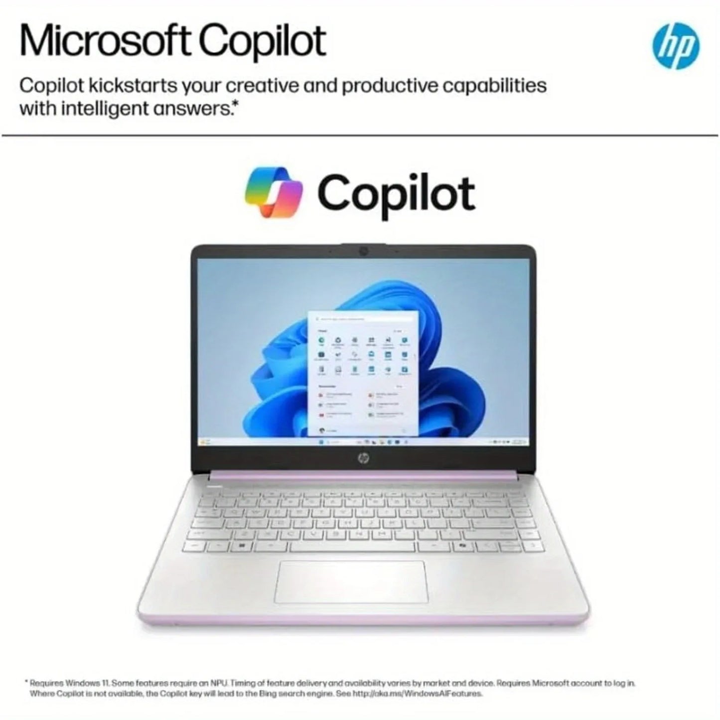 HP 14" HD Business Laptop,Intel Processor N150,Up to 16GB RAM,128GB UFS, Intel Graphics,Wi-Fi 6,Windows 11 S,Honey Lavender