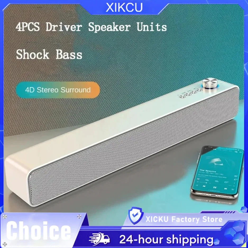 Original Bluetooth Subwoofer Soundbar TV Audio Echo Wall Computer Speaker Home Theater Music Wireless Blueooth Speaker Gift