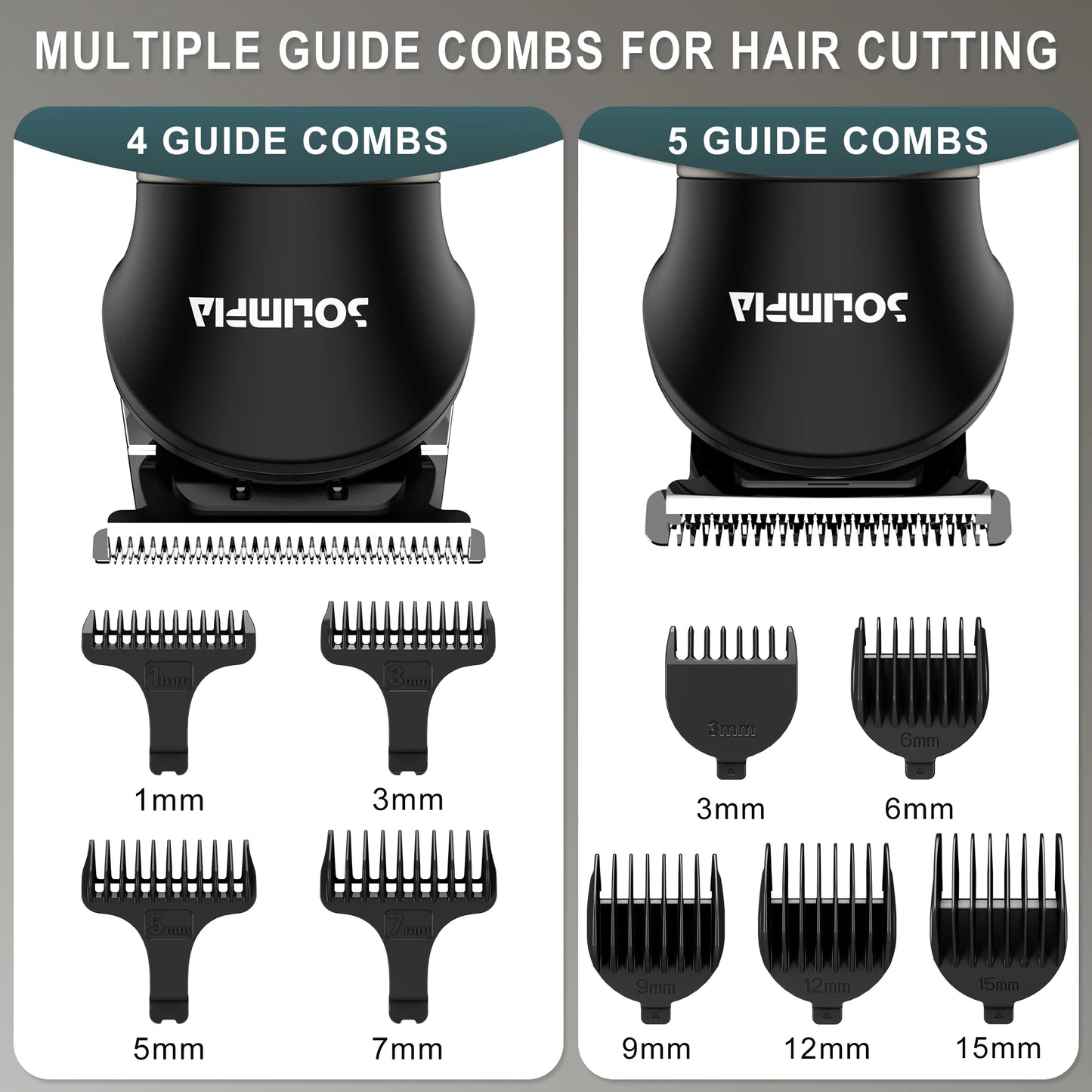 Hatteker all in one hair trimmer 7 blades changeable Electric Baber Haircut machine body nose trimmer set for Men