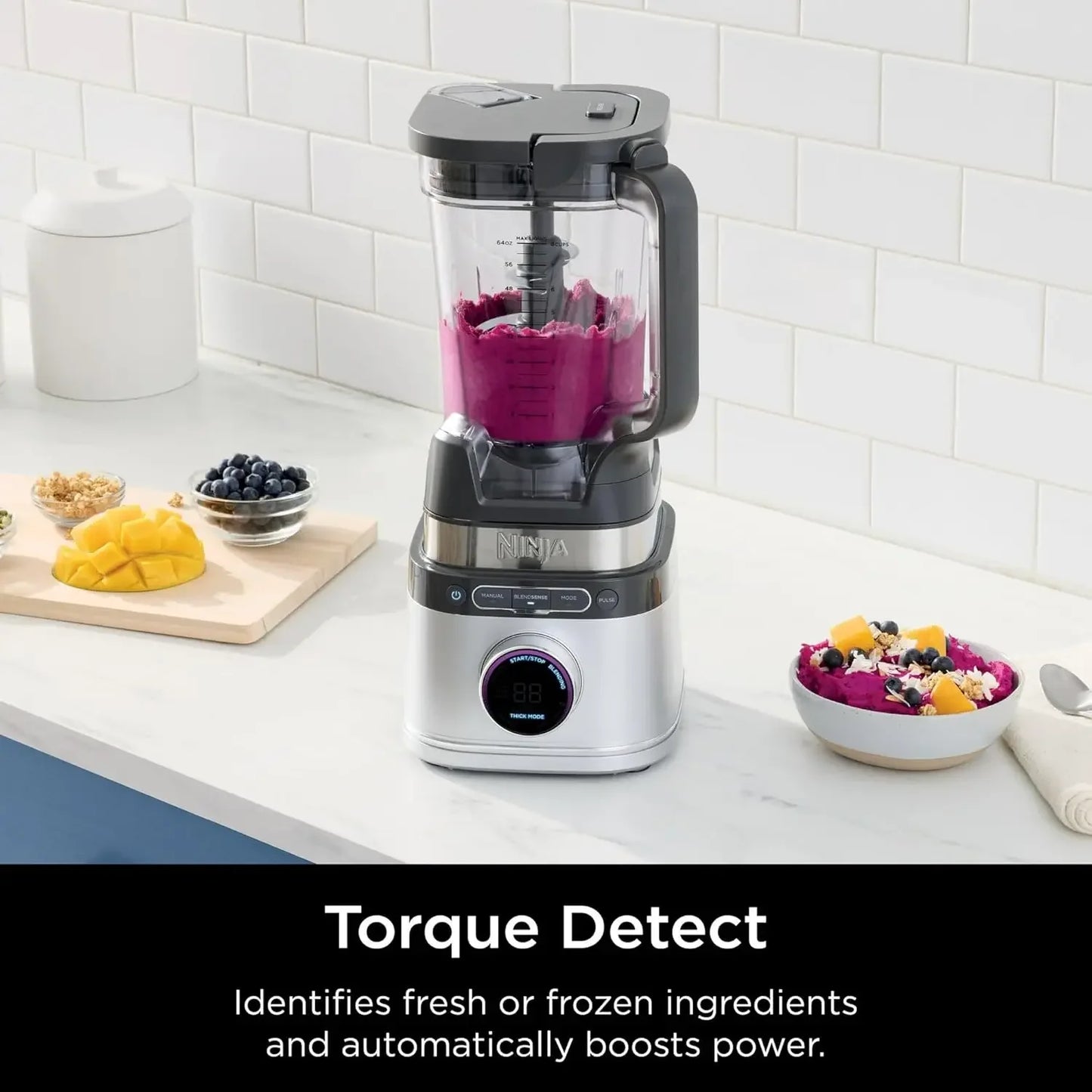 Detect Power Blender + Personal Single-Serve, BlendSense Technology, Kitchen Countertop, Silver - Blend And Enjoy Your Favorite