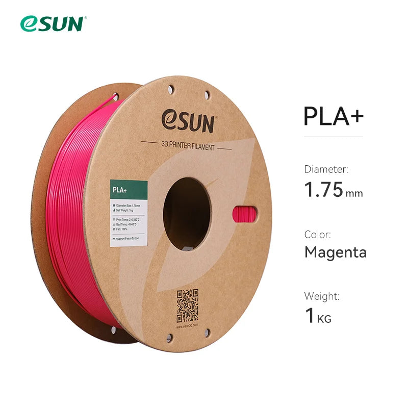 eSUN 3D Printer Filament PLA+ 1.75mm Dimensional Accuracy +/- 0.03mm 1KG (2.2 LBS) Spool 3D Printing Material For 3D Printers