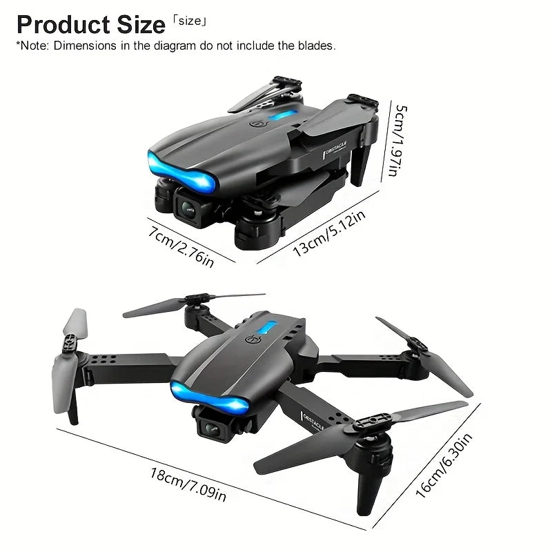 The upgraded version of the new drone MAX comes with 2 batteries, a high-definition 2.4-inch screen remote control, dual-camera