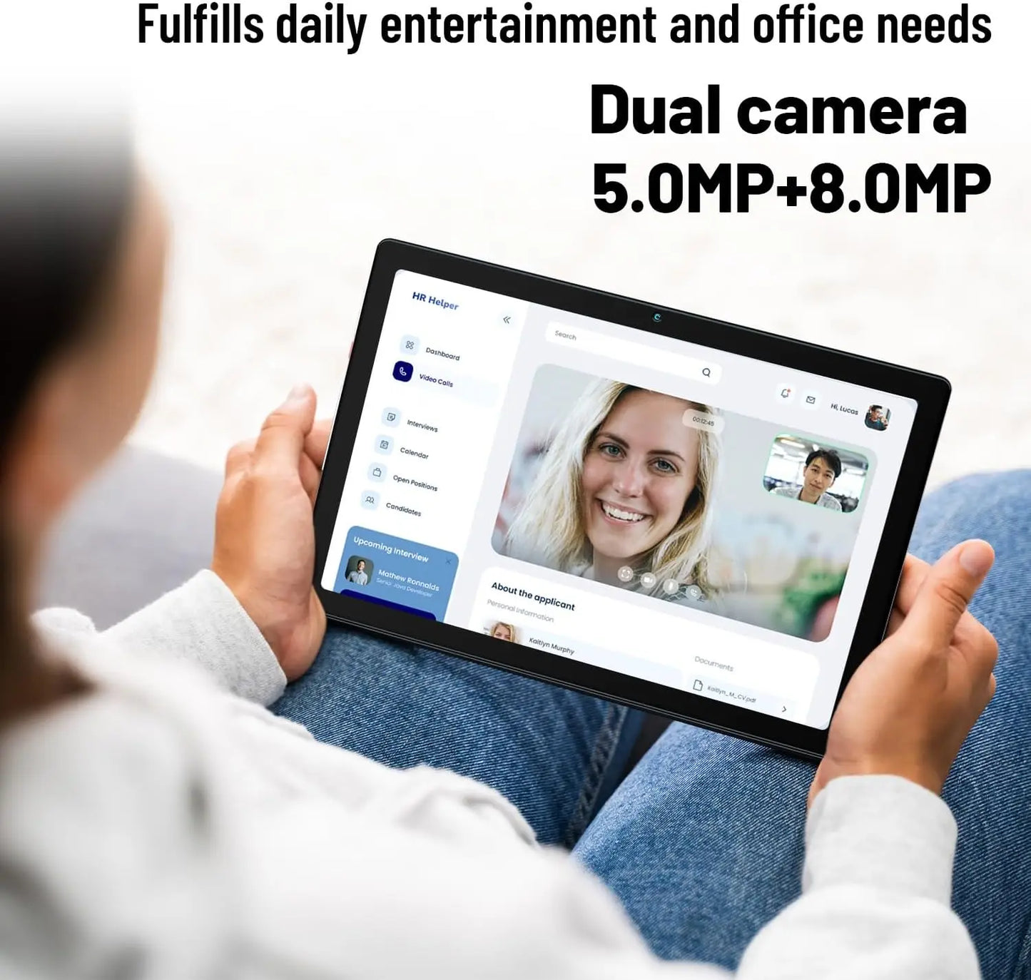 URAO 10 Inch Android Tablet Quad-Core 6GB RAM 64GB ROM to 128GB 5MP+8MP Dual Camera HD IPS Display WiFi Bluetooth PC Pad Tablets