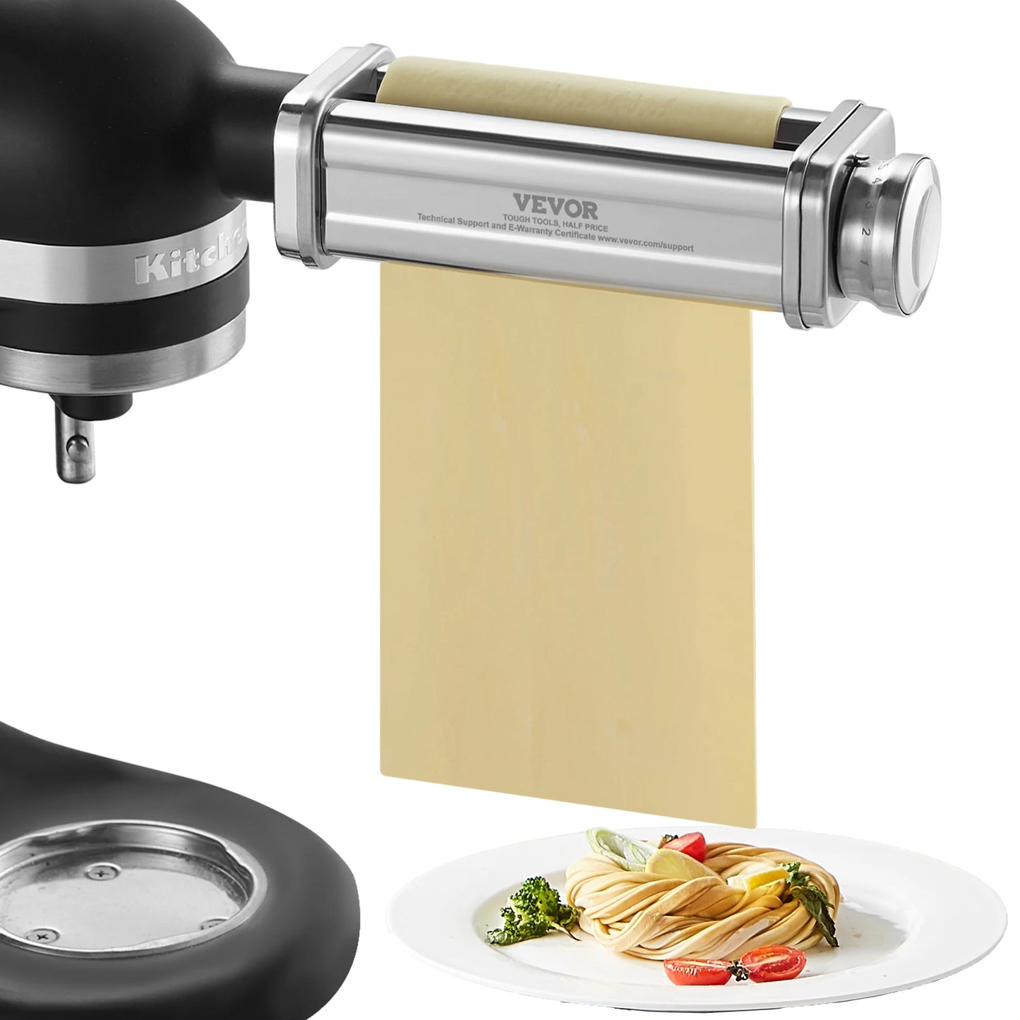 SucceBuy Pasta Attachment for KitchenAid Stand Mixer Stainless Steel Pasta Sheet Roller Attachment Pasta Maker Kitchen Aid Pasta