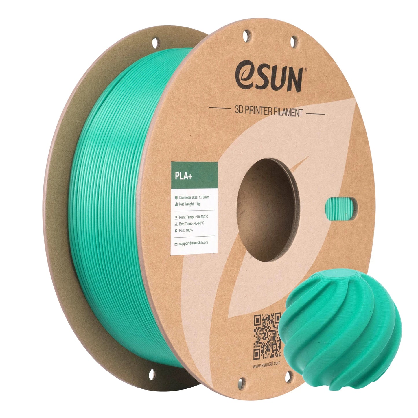 eSUN 3D Printer Filament PLA+ 1.75mm Dimensional Accuracy +/- 0.03mm 1KG (2.2 LBS) Spool 3D Printing Material For 3D Printers