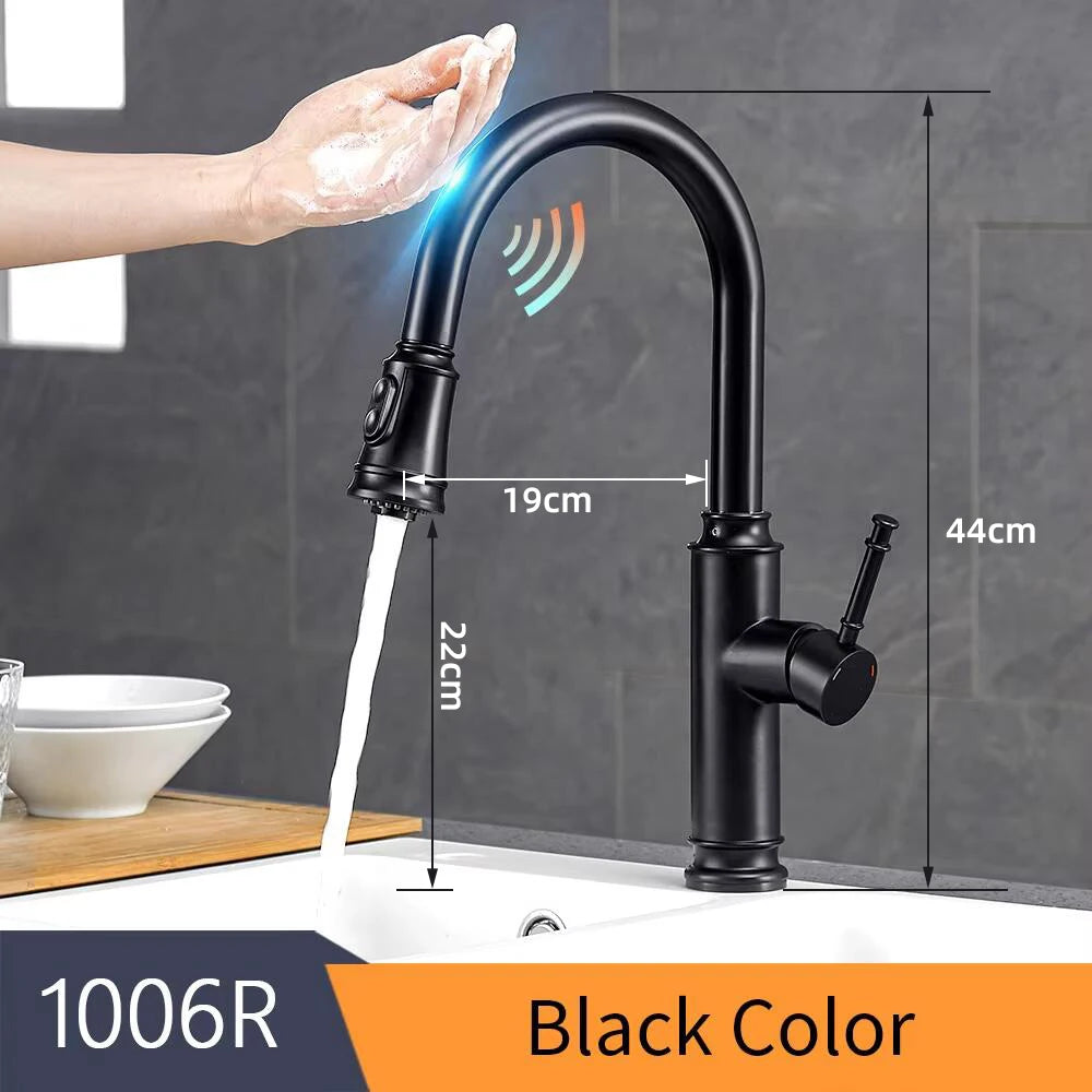 Smart Touch Kitchen Faucets Crane For Sensor Kitchen Water Tap Sink Mixer Rotate Touch Faucet Sensor Water Mixer KH-1005