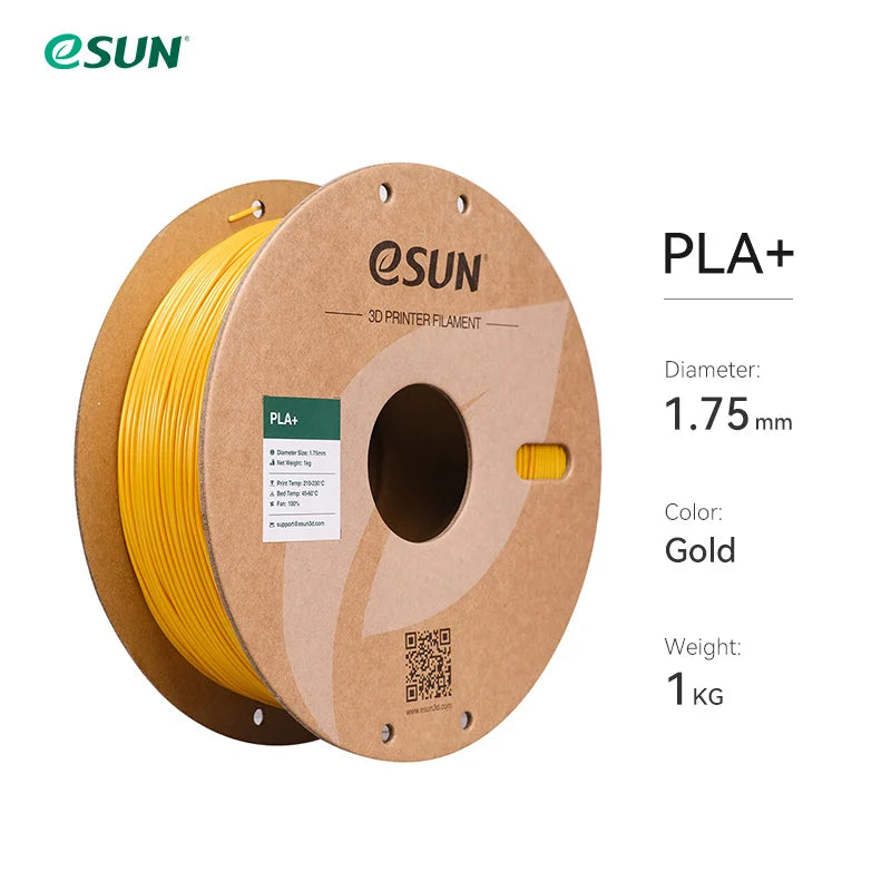 eSUN 3D Printer Filament PLA+ 1.75mm Dimensional Accuracy +/- 0.03mm 1KG (2.2 LBS) Spool 3D Printing Material For 3D Printers