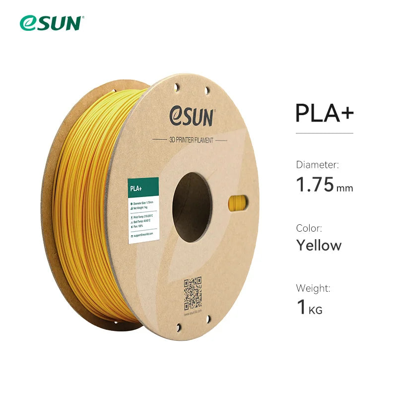 eSUN 3D Printer Filament PLA+ 1.75mm Dimensional Accuracy +/- 0.03mm 1KG (2.2 LBS) Spool 3D Printing Material For 3D Printers