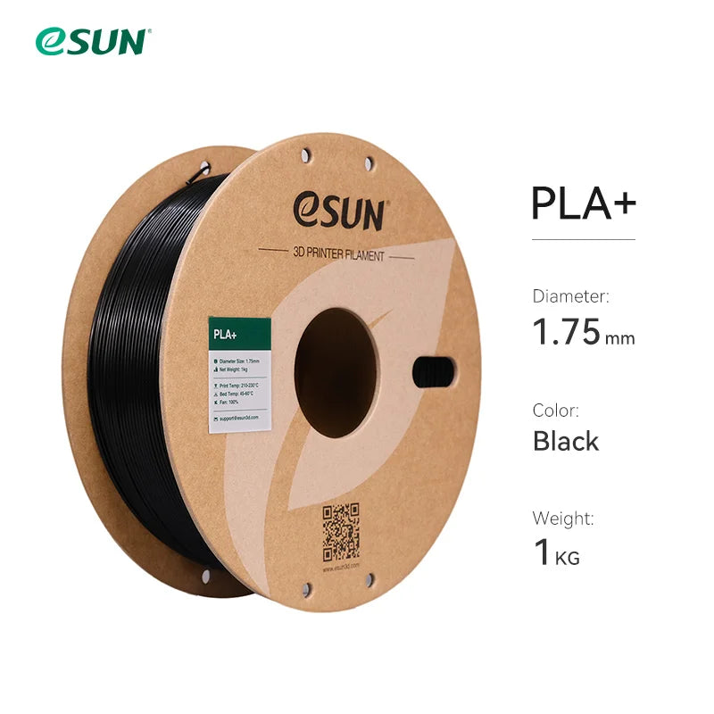 eSUN 3D Printer Filament PLA+ 1.75mm Dimensional Accuracy +/- 0.03mm 1KG (2.2 LBS) Spool 3D Printing Material For 3D Printers