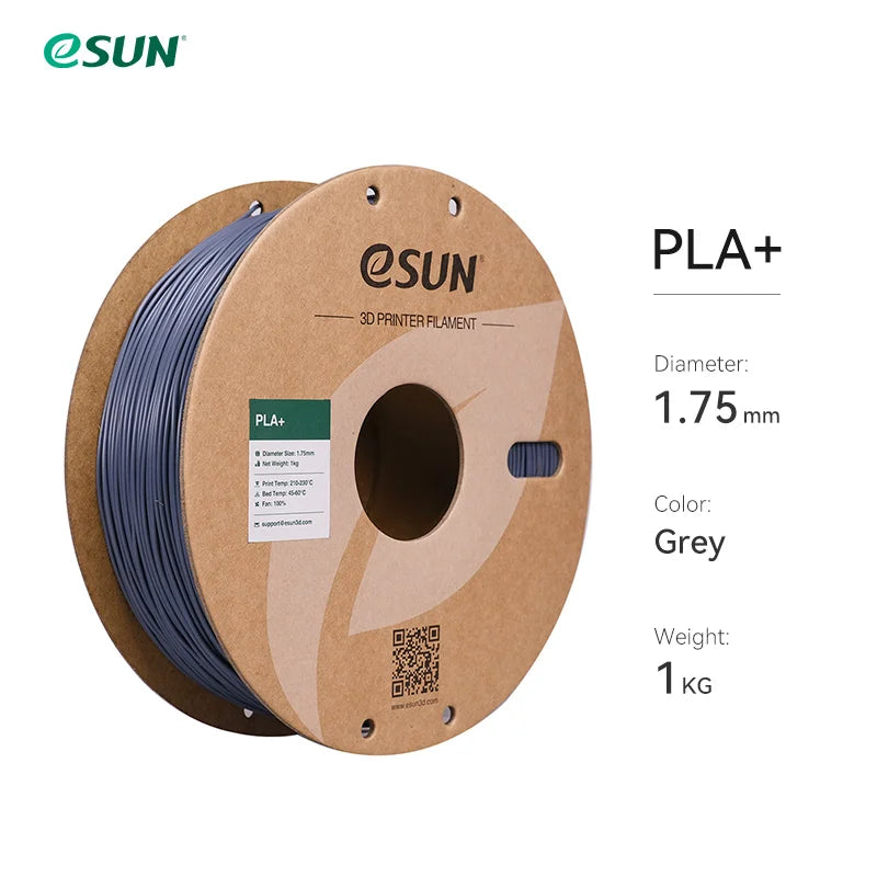 eSUN 3D Printer Filament PLA+ 1.75mm Dimensional Accuracy +/- 0.03mm 1KG (2.2 LBS) Spool 3D Printing Material For 3D Printers
