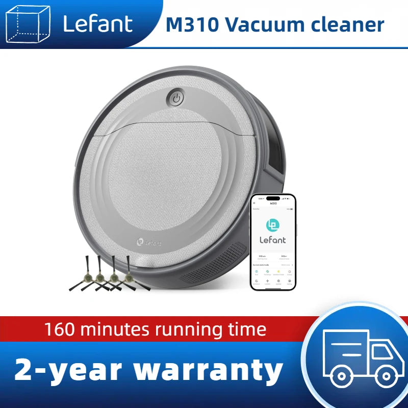 Lefant M310 Robot Vacuum Cleaner– 4500Pa Suction, Ultra-Slim & Quiet, PreciSense Obstacle Avoidance, WiFi/App/Voice Control
