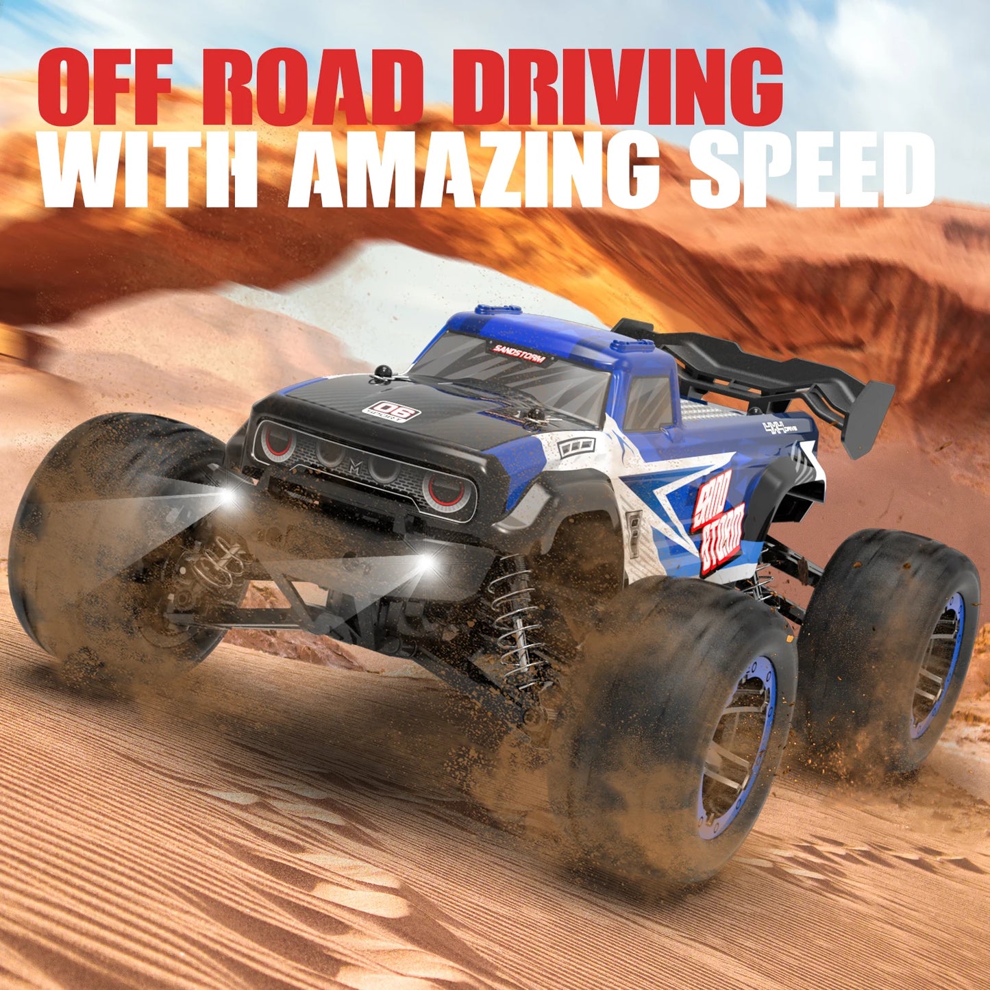 RACENT RC Truck 1:16 4x4 All Terrain RC Car 40KPH High Speed Remote Control Cars Off-Road Monster Truck for Boys