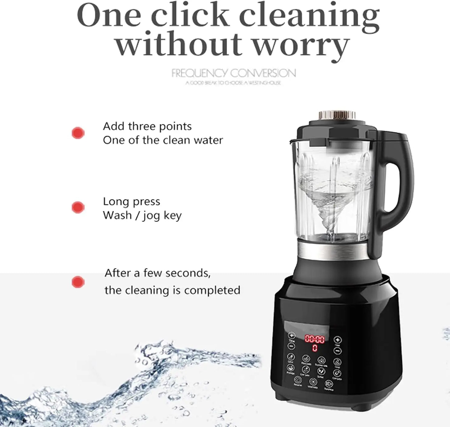 Countertop Food Blender,Hot Soup Maker,High-Speed Kitchen Food Processor with 9 One Touch Programs,12H Preset,Self-Cleaning,Crus