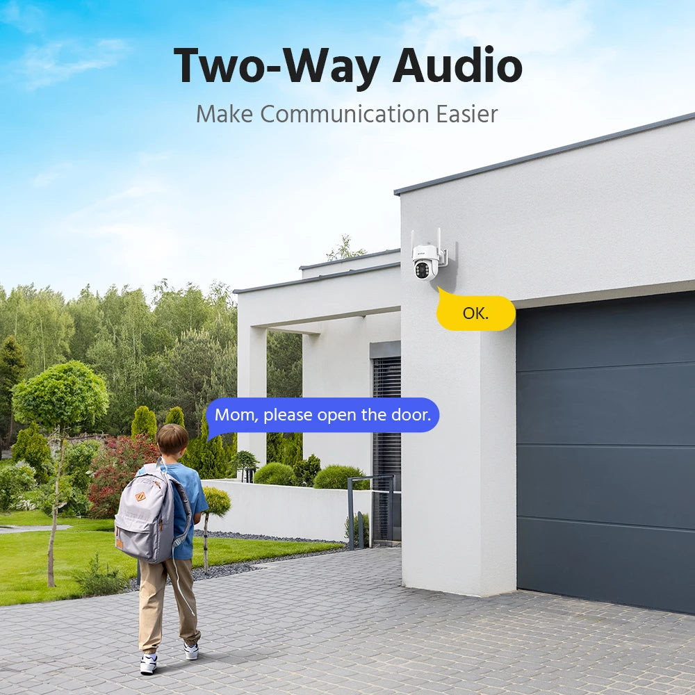 ANNKE 4MP 2K Wireless Home Camera System 2-Cam Kit Security System Solar Cameras Outdoor, PIR Human Detection Instant Alerts