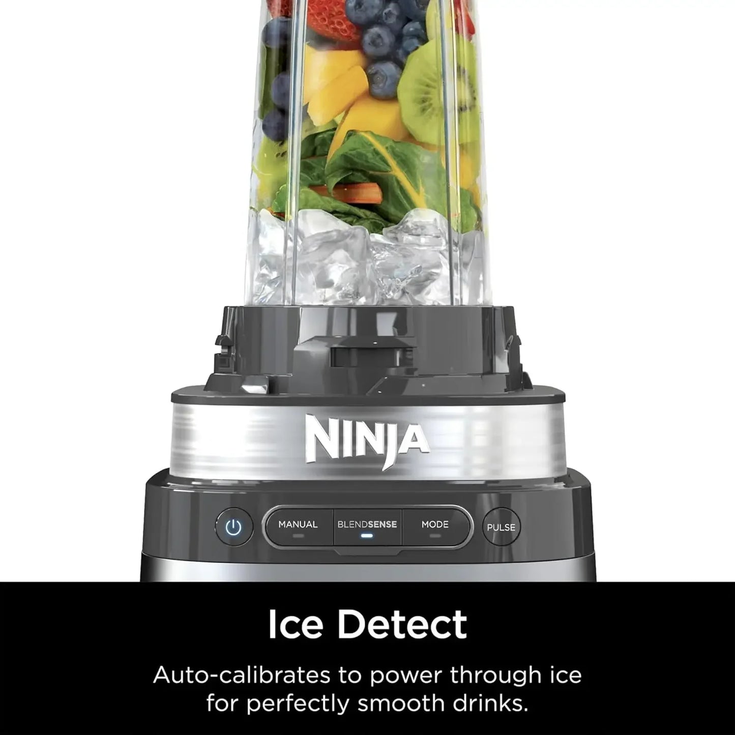Detect Power Blender + Personal Single-Serve, BlendSense Technology, Kitchen Countertop, Silver - Blend And Enjoy Your Favorite
