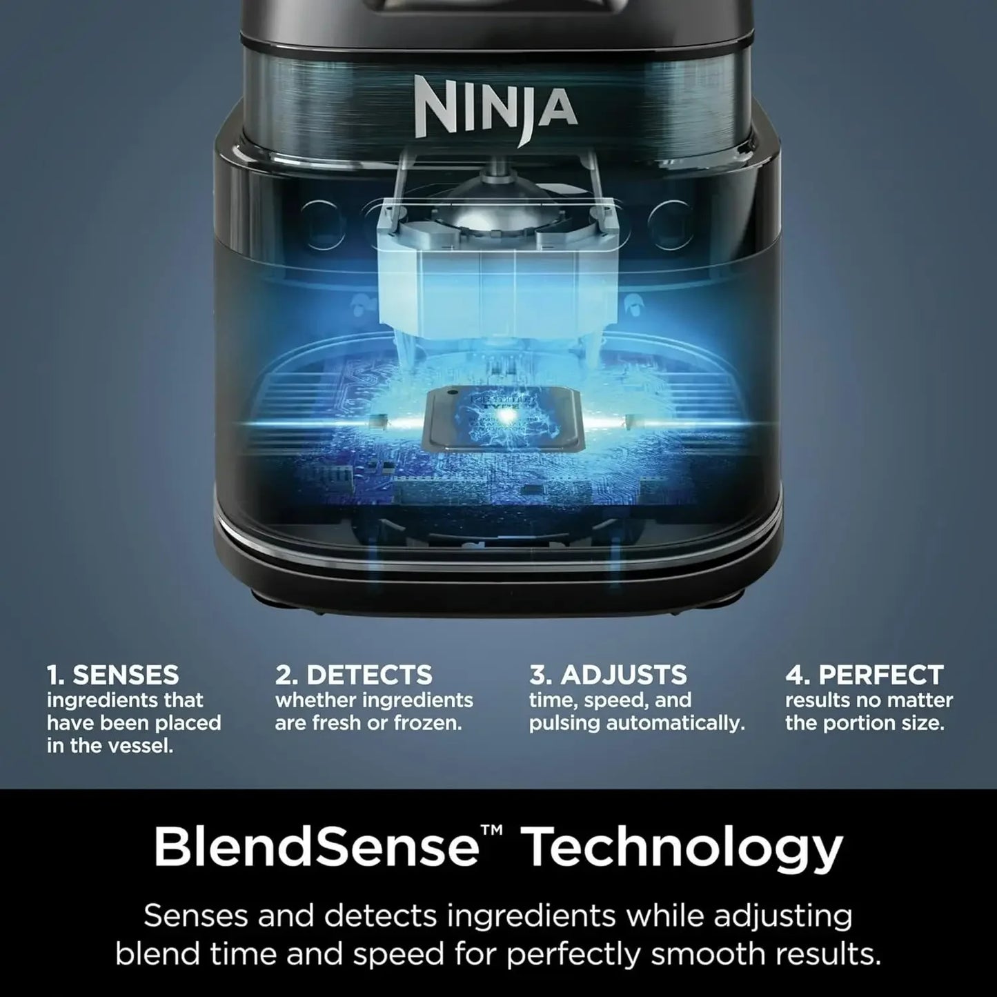 Detect Power Blender + Personal Single-Serve, BlendSense Technology, Kitchen Countertop, Silver - Blend And Enjoy Your Favorite
