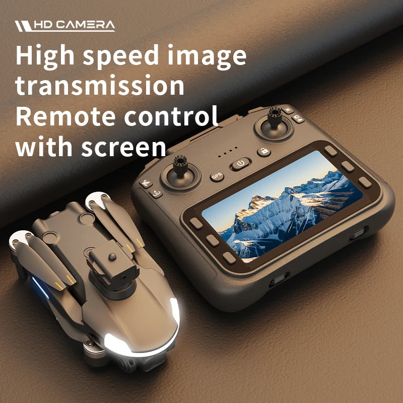 GPS RC Drone 8K HD Dual Camera UAV WIFI FPV Brushless Aircraft Obstacle Avoidance Optical Flow Quadcopter with 3 Batteries