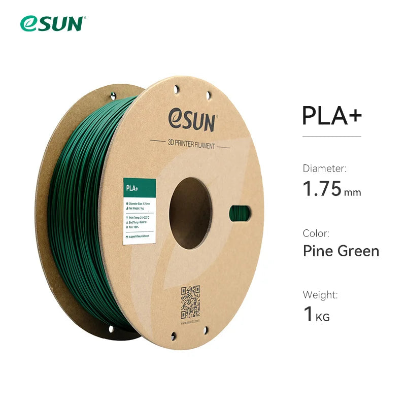 eSUN 3D Printer Filament PLA+ 1.75mm Dimensional Accuracy +/- 0.03mm 1KG (2.2 LBS) Spool 3D Printing Material For 3D Printers