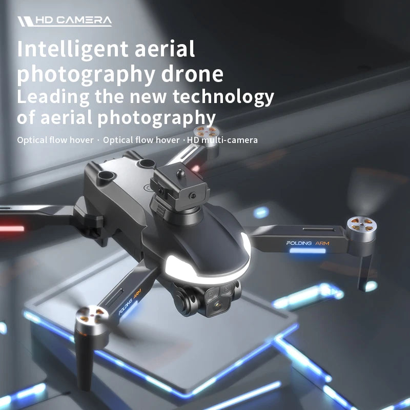 GPS RC Drone 8K HD Dual Camera UAV WIFI FPV Brushless Aircraft Obstacle Avoidance Optical Flow Quadcopter with 3 Batteries