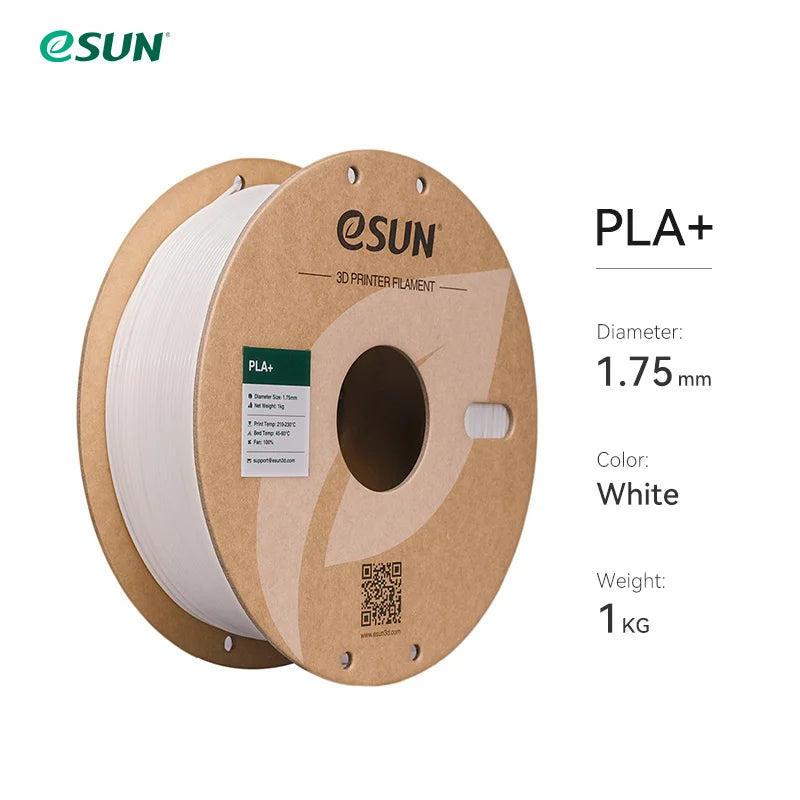 eSUN 3D Printer Filament PLA+ 1.75mm Dimensional Accuracy +/- 0.03mm 1KG (2.2 LBS) Spool 3D Printing Material For 3D Printers