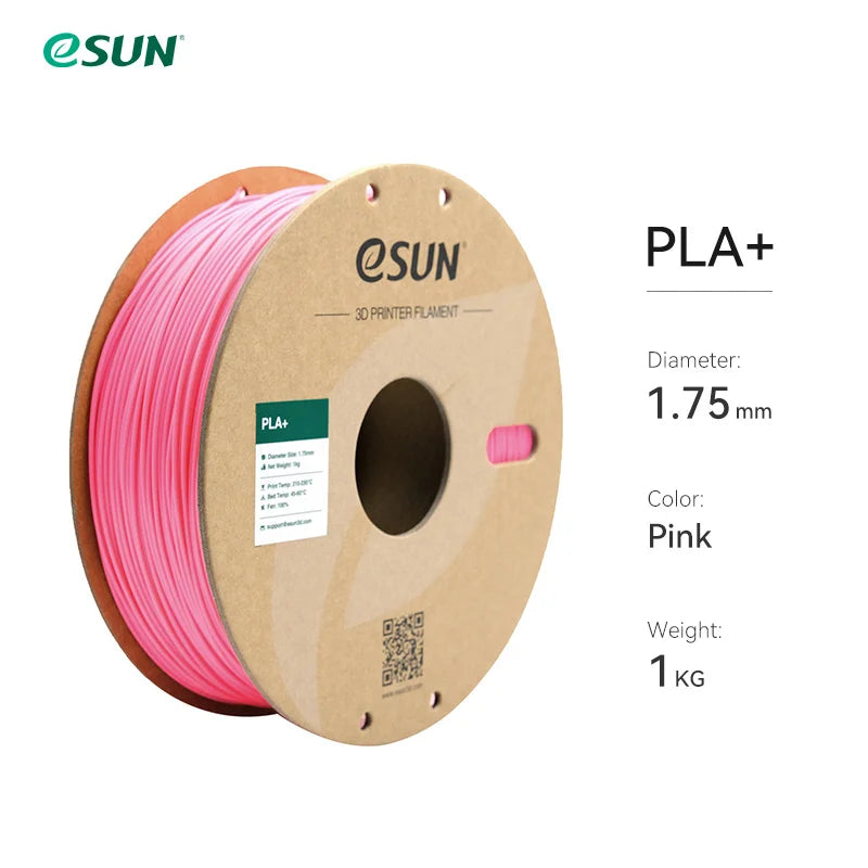 eSUN 3D Printer Filament PLA+ 1.75mm Dimensional Accuracy +/- 0.03mm 1KG (2.2 LBS) Spool 3D Printing Material For 3D Printers