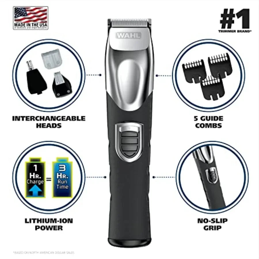 Rechargeable Lithium Ion All in One Beard Trimmer for Men with Detail and Ear se Hair Trimmer Attachment Model 9854600