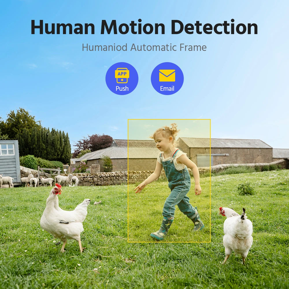 ANNKE 5MP Wireless Home Camera System 2PCS Cam Kit Security System Solar Cameras PIR Human Detection 4CH Dual wifi Homebase