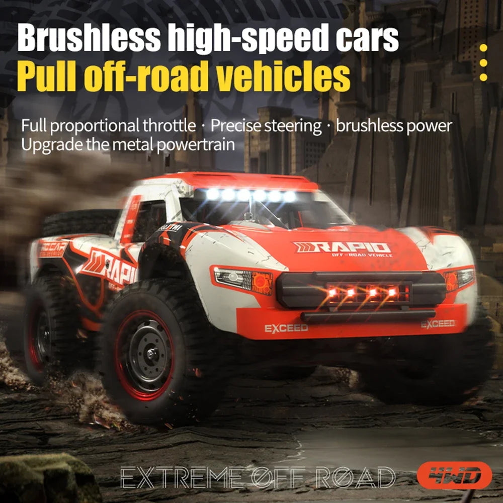 1:14 70KM/H 4WD RC Car With Light Brushless Motor Remote Control Cars High Speed Drift Monster Truck Toys for Adults Kids