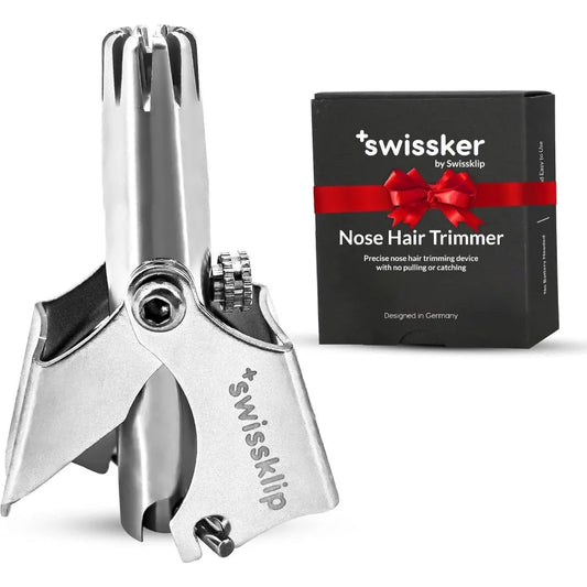 Swissklip Human Power Nose Hair Trimmer for Men Manual Nose Hair Trimmer for Women I Stainless Steel Ear Hair Remover for Men W