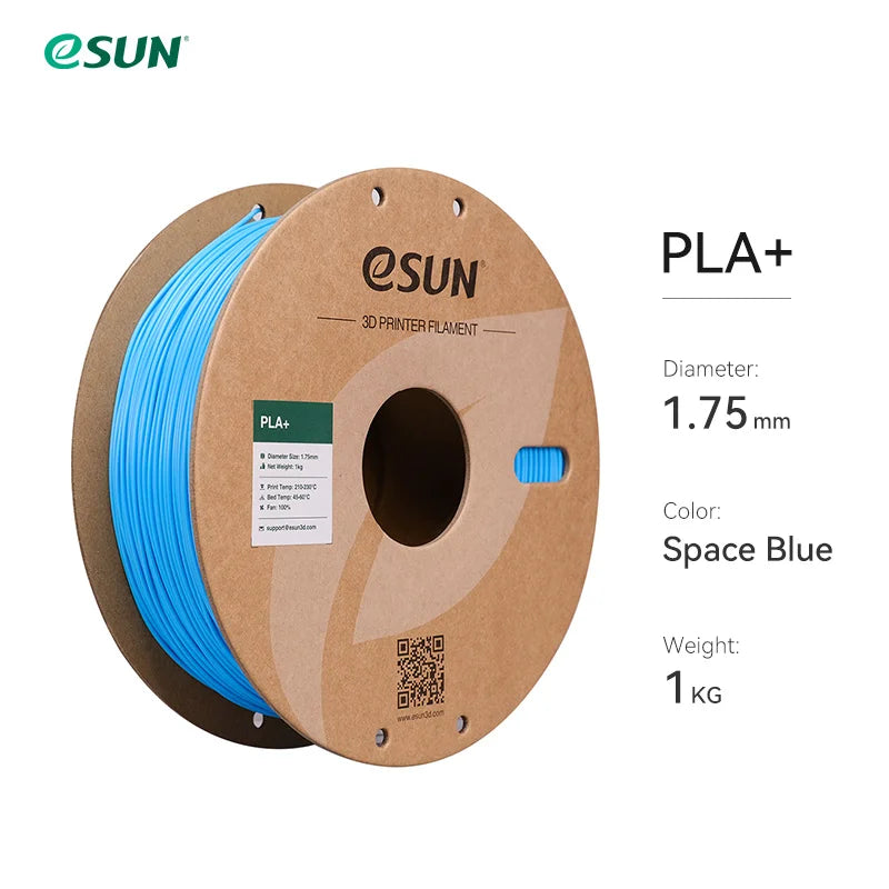 eSUN 3D Printer Filament PLA+ 1.75mm Dimensional Accuracy +/- 0.03mm 1KG (2.2 LBS) Spool 3D Printing Material For 3D Printers