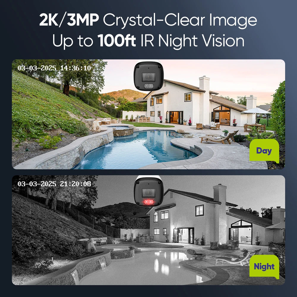 SANNCE H.265 3MP poe camera security system 5MP 8CH NVR IP Camera Audio Outdoor Onvif Night Vision security camera system kit