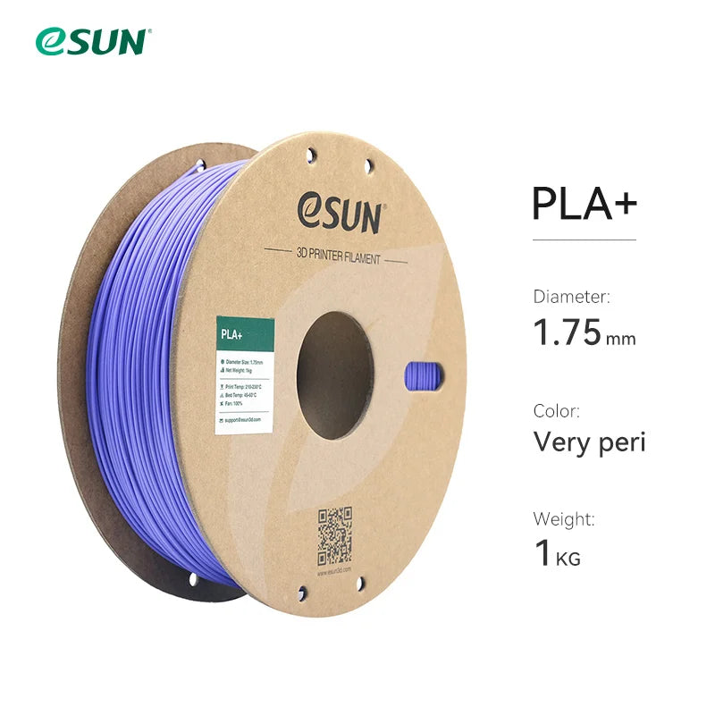 eSUN 3D Printer Filament PLA+ 1.75mm Dimensional Accuracy +/- 0.03mm 1KG (2.2 LBS) Spool 3D Printing Material For 3D Printers