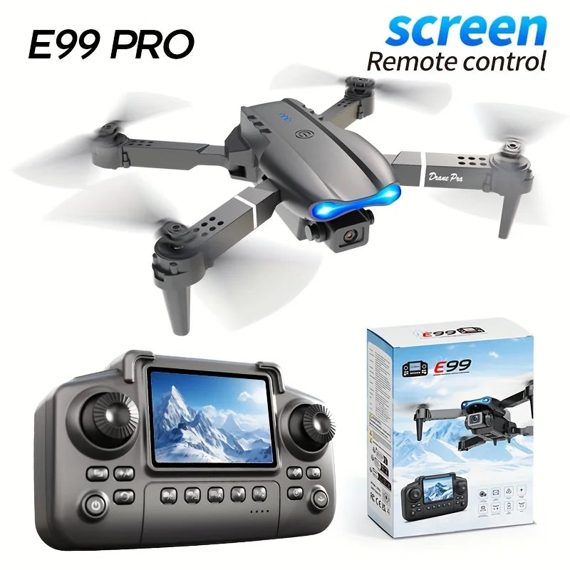 The upgraded version of the new drone MAX comes with 2 batteries, a high-definition 2.4-inch screen remote control, dual-camera