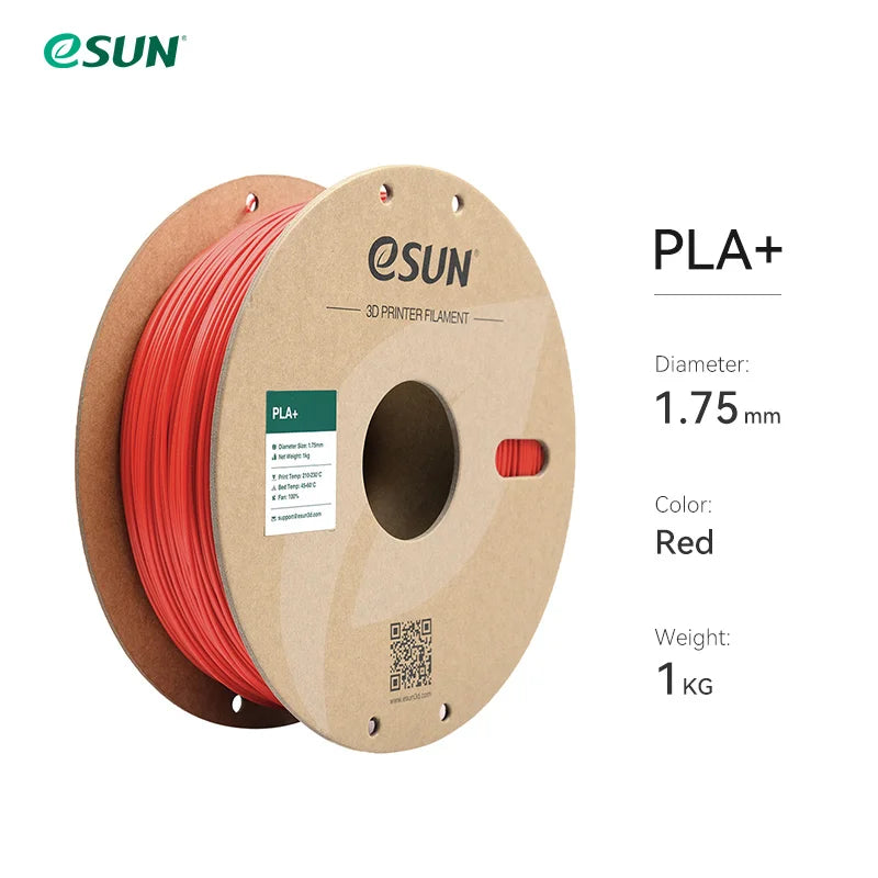 eSUN 3D Printer Filament PLA+ 1.75mm Dimensional Accuracy +/- 0.03mm 1KG (2.2 LBS) Spool 3D Printing Material For 3D Printers