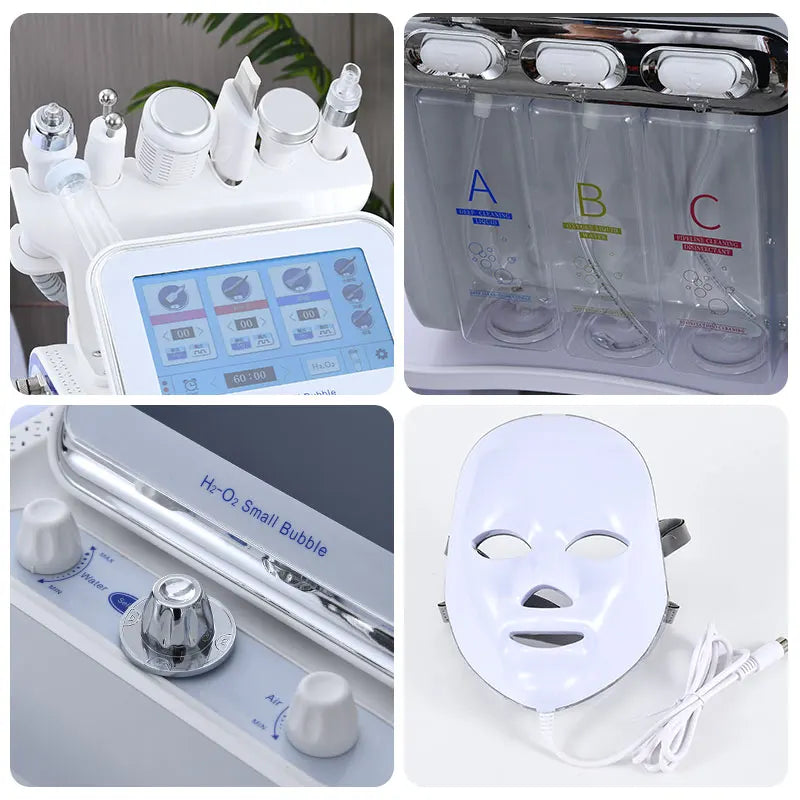 7 in 1 H2O2 Beauty Skin Cleansing Hydrofacial Machine Facial Machine Water Aqua Peeling for Home Use