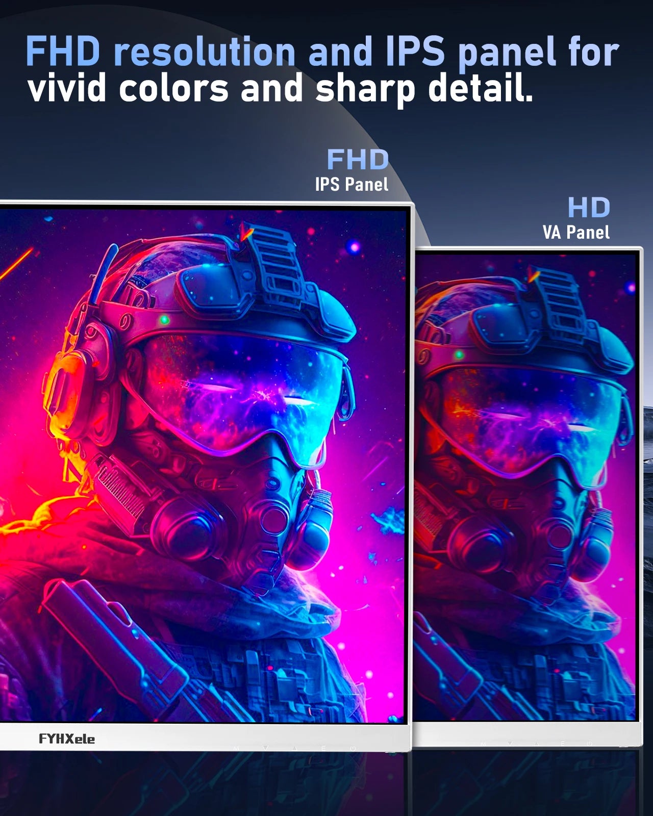 FYHXele 27 inch 180Hz IPS Gaming Monitor 1Ms Fast Response Speed 1920 * 1080 HDMI DP Ultrawide PC Support Vesa Wall Mount