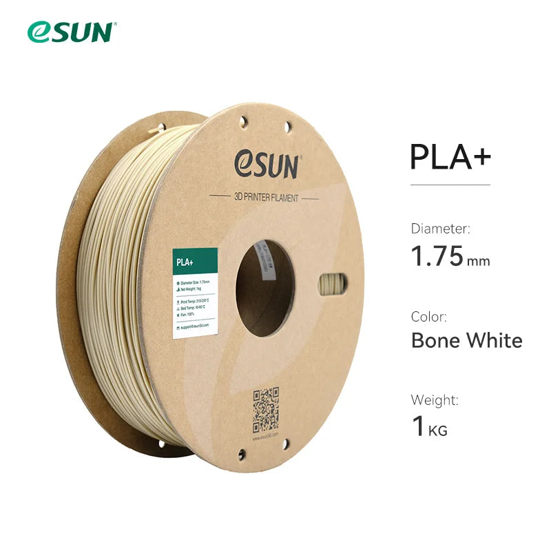 eSUN 3D Printer Filament PLA+ 1.75mm Dimensional Accuracy +/- 0.03mm 1KG (2.2 LBS) Spool 3D Printing Material For 3D Printers