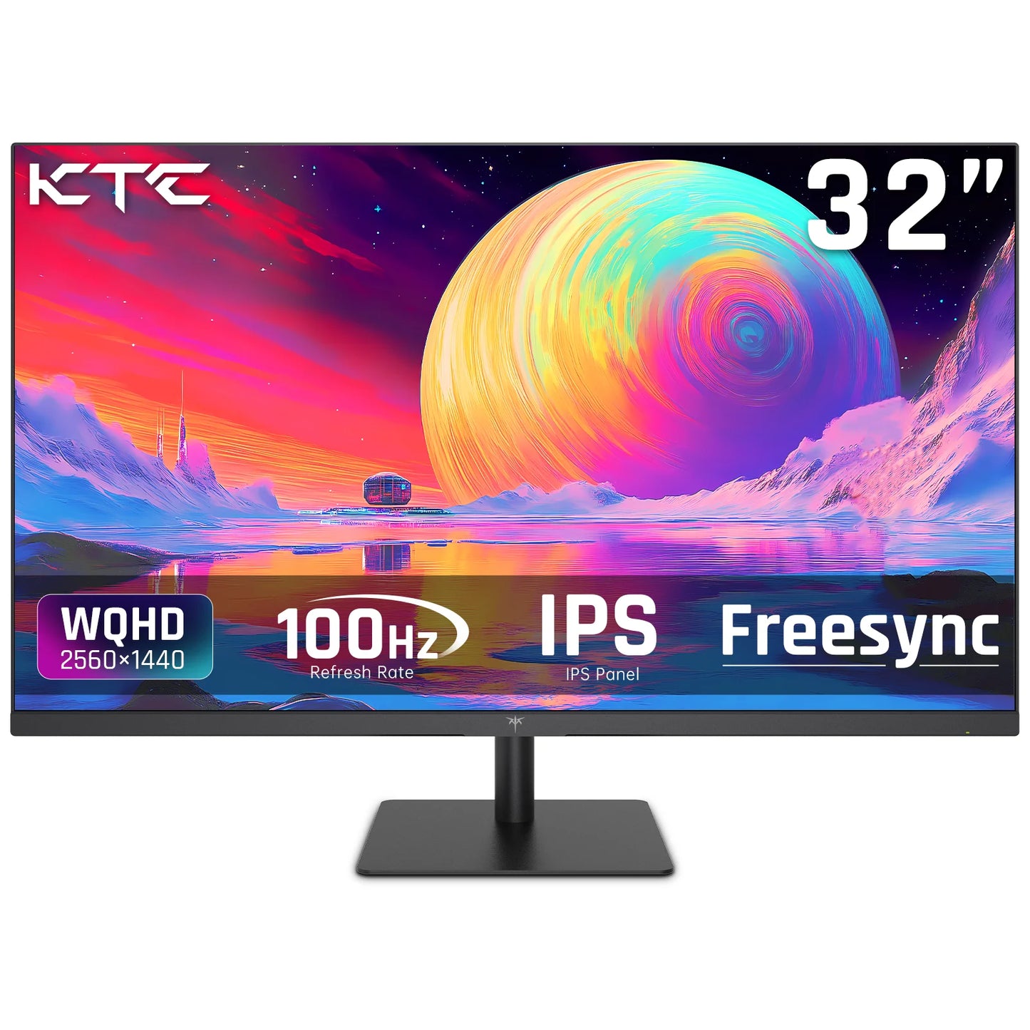 KTC 32 Inch 2K Computer Monitor, IPS 1440p Monitor with Ultra-Thin Bezels, HDR10, Freesync/G-sync, HDMI/DP Ports