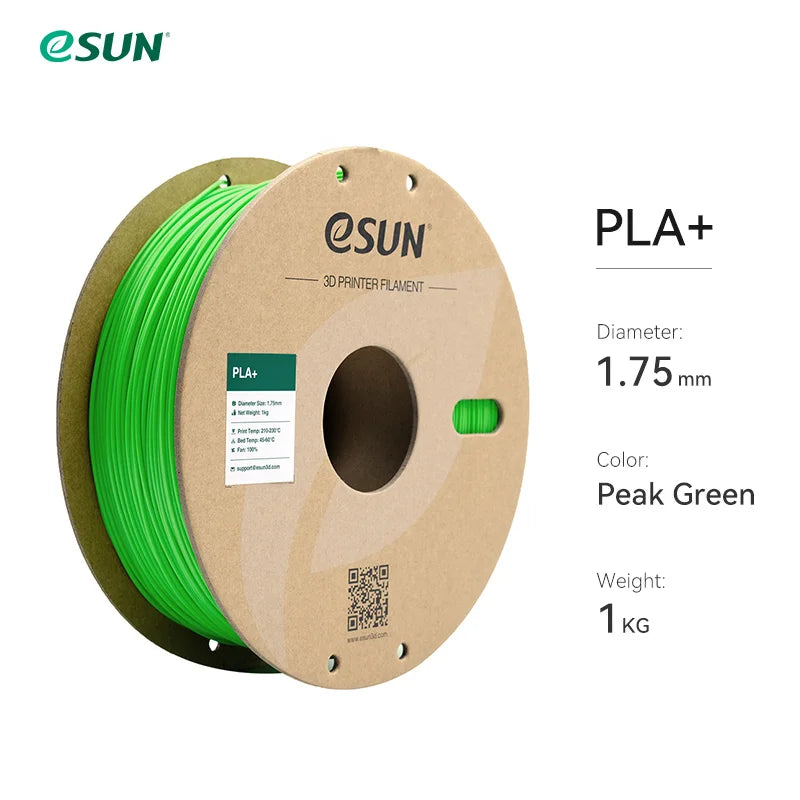 eSUN 3D Printer Filament PLA+ 1.75mm Dimensional Accuracy +/- 0.03mm 1KG (2.2 LBS) Spool 3D Printing Material For 3D Printers