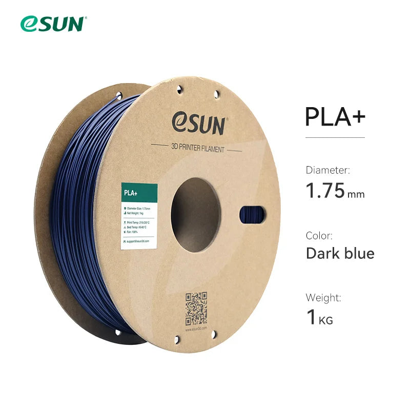 eSUN 3D Printer Filament PLA+ 1.75mm Dimensional Accuracy +/- 0.03mm 1KG (2.2 LBS) Spool 3D Printing Material For 3D Printers
