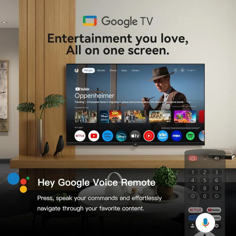 43-inch Smart TV Google TV 1080p Full HD with Google Play and Chromecast Built-in, HDR 10, Dolby Audio, Voice Remote
