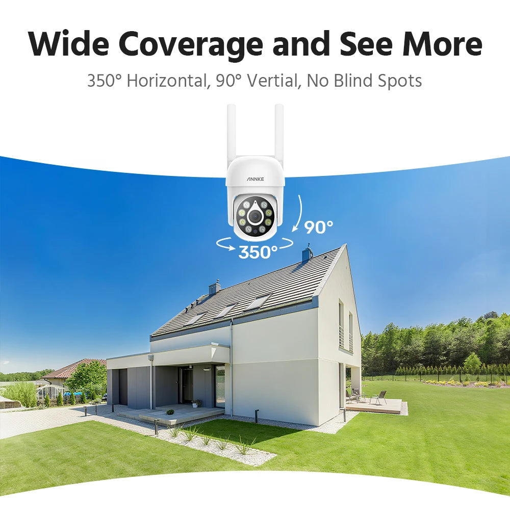 ANNKE 5MP Wireless Home Camera System 2PCS Cam Kit Security System Solar Cameras PIR Human Detection 4CH Dual wifi Homebase